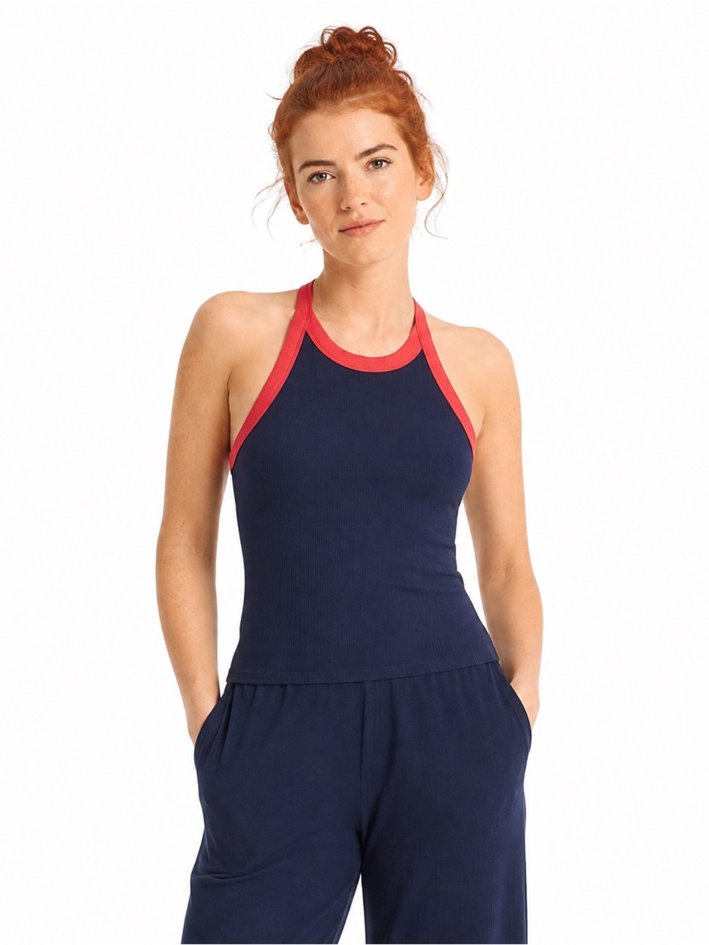 Universal Thread Women's Rib Knit Tank Top Navy Blue Size XS